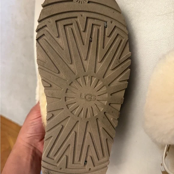 UGG Brown Suede Slingback Slippers - Picture 3 of 4